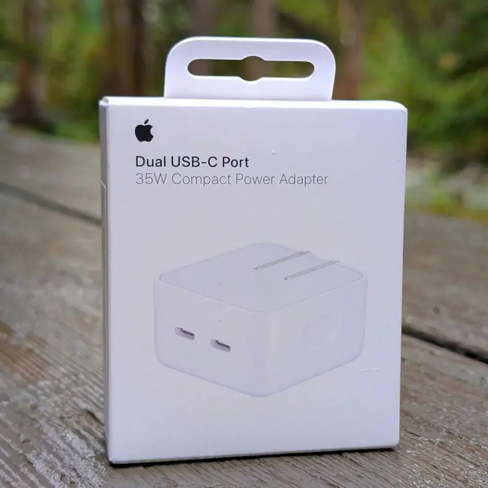 NIB Genuine Apple 35W Dual USB-C Port Compact Power Adapter OEM Fast Charger